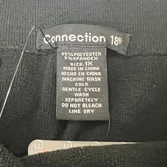 Connection 18 SIZE 1X Cozy Warm Comfort Seamless Fleece Lined Mid Rise Leggings - Picture 4 of 10